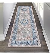 Pauwer Hallway Runner Rug 2'x6', Boho Washable Runner Rugs with Rubber Backing, Non Slip Carpet R...
