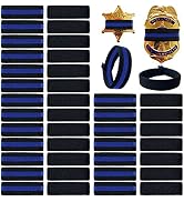 CREATRILL 40 Pack Police Mourning Band Stripe Police Officer Badge Shield Funeral Honor Guard Str...