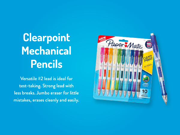 paper mate clearpoint mechanical pencils lead best write student test less breaks jumbo eraser