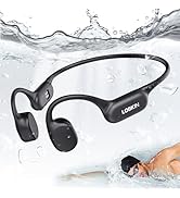 LOBKIN Bone Conduction Headphones,Wireless Bluetooth Swimming Headphones,Open Ear Earphones with ...