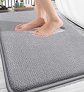 OLANLY Thick Memory Foam Bath Mat Rug 30x20, Extra Soft Absorbent Bathroom Rugs, Quick Dry Bath M...