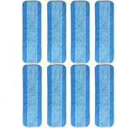 ZHAYAO 8 Pack Microfiber Cleaning Pads for Bona Mop, Reusable Microfiber Mop Pads for 18 Inch Mop...