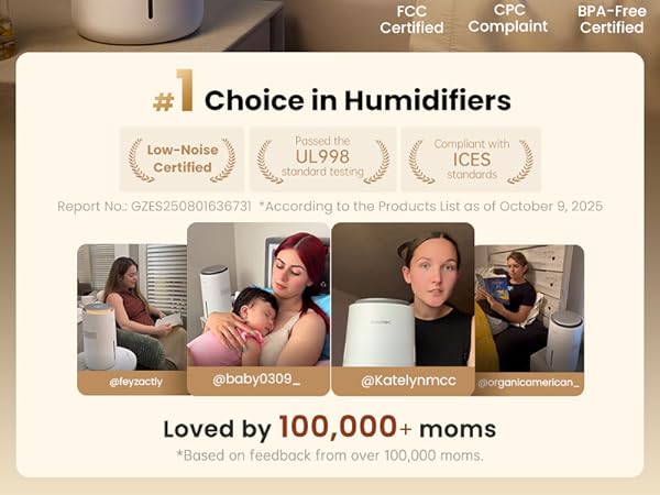 evaporative humidifier bedroom easy clean nursery kid cool mist small room office home no mist baby