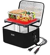 Aotto Portable Oven, Electric Lunch Box Food Heater - 12V/24V/110V 3-in-1 Car Food Warmer - Mini ...
