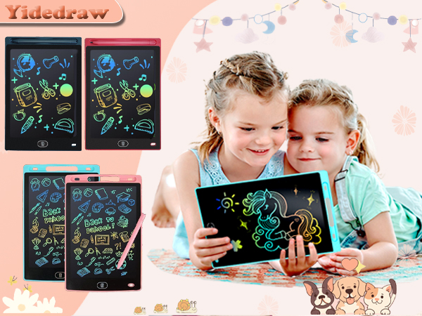 2 Pack LCD Writing Tablet for Kids 8.5 Inch Colorful Toddler Drawing Board