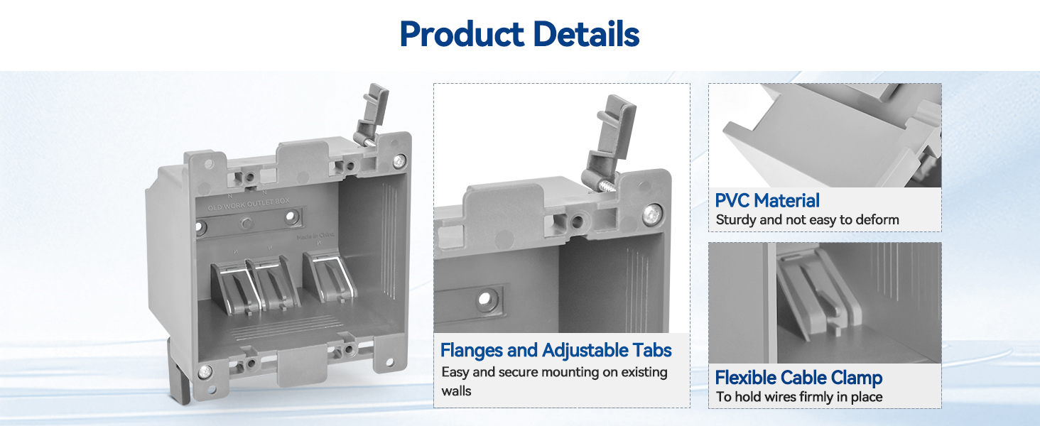 2 gang old work outlet box protection detail
