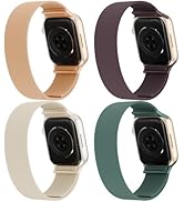 4 Pack Stretchy Solo Loop Nylon Bands Compatible with watch 38mm 40mm 41mm 42mm 44mm 45mm 46mm 49...