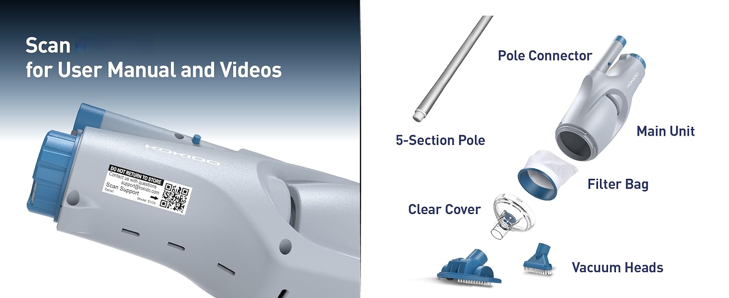 handheld cordless pool vacuum cleaner