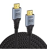 CABLAPTOP hdmi Cable 10 ft,16K HDMI 2.2 Cable, High Speed 96Gbps 12Bit 16K@60Hz 8K@240Hz 4K@480Hz...