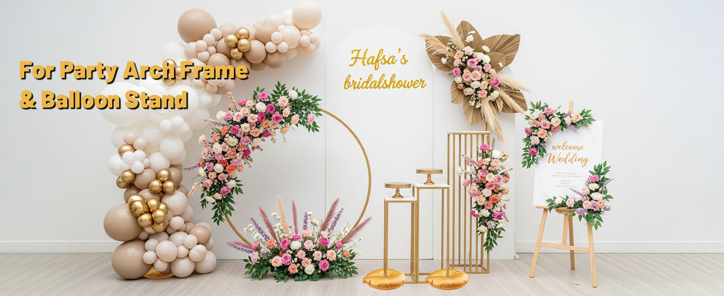 Arch weights-Ideal for indoor or outdoor parties, ensure stable arch setups with minimal effort