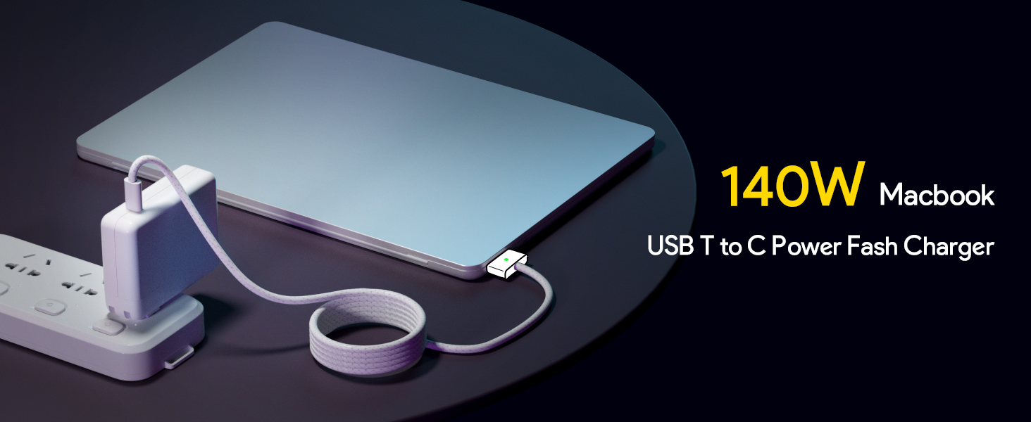140W Mac book USB T to C 3 Power Fash Charger