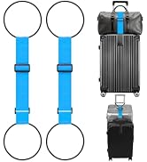 4 Pack Add A Bag Luggage Straps - Elastic Travel Bungees for Attaching Purses &amp; Bags to Suitcase ...