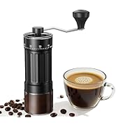 Mini Manual Coffee Grinder with 40 Adjustable Settings, Portable Hand Coffee Bean Mill with 30g C...