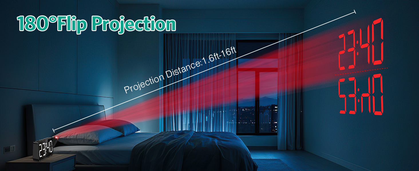 Projection Alarm Clock, Digital Alarm Clock