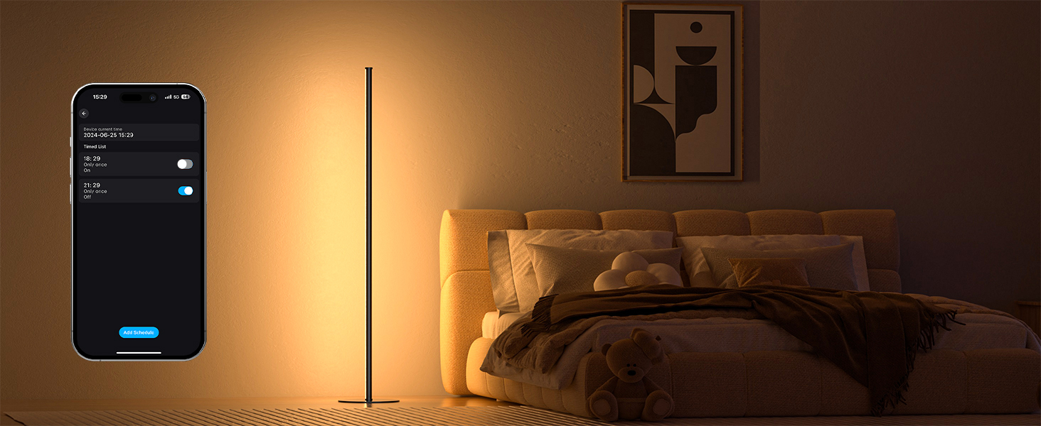 led corner floor lamp