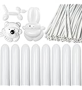 KAWKALSH 260 Balloons Long Balloons for Balloon Animals, Thickening Skinny Latex Twisting Balloon...