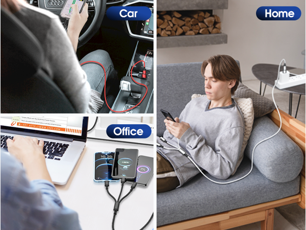 Charging cords for multiple device