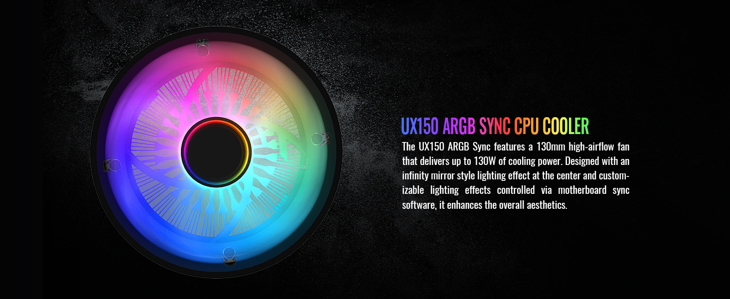 UX150 ARGB Sync CPU Cooler