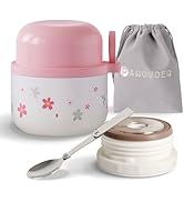 Pawovdeq Kids Stainless Steel Soup Bento Lunch Thermos For Hot Food,Vacuum Insulated Food Jar Con...