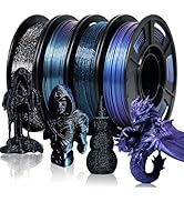 YOUSU 3D Printer Filament Galaxy PETG Filament 1.75mm +/- 0.02mm,Glow in The Dark Laser Chameleon...