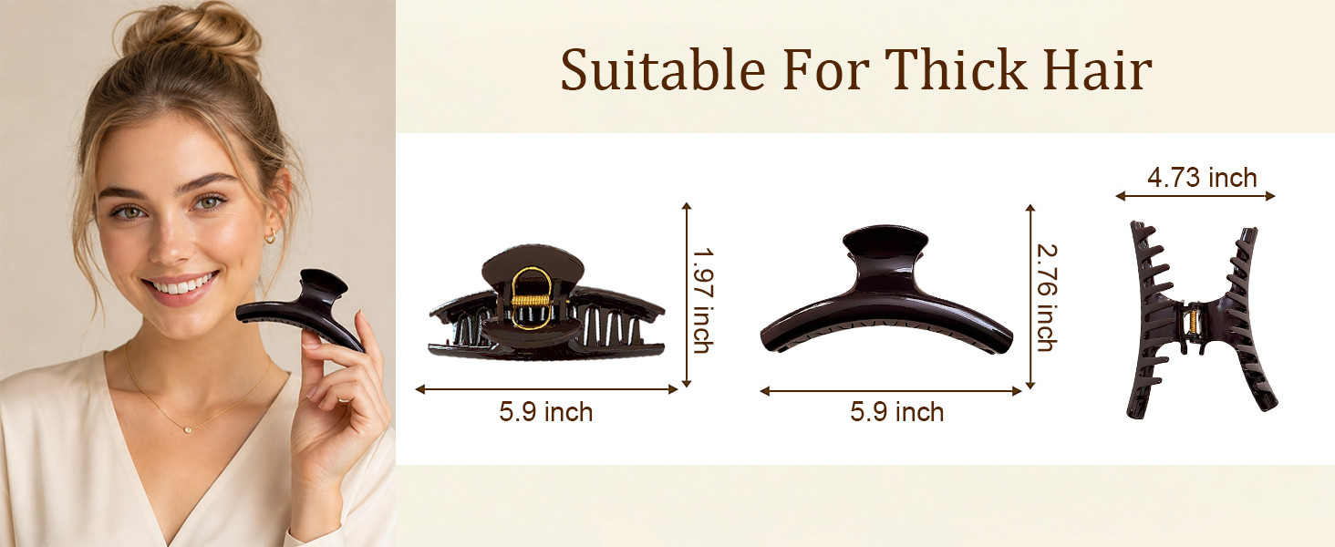 jumbo Claw Clip for Thick and Long Hair