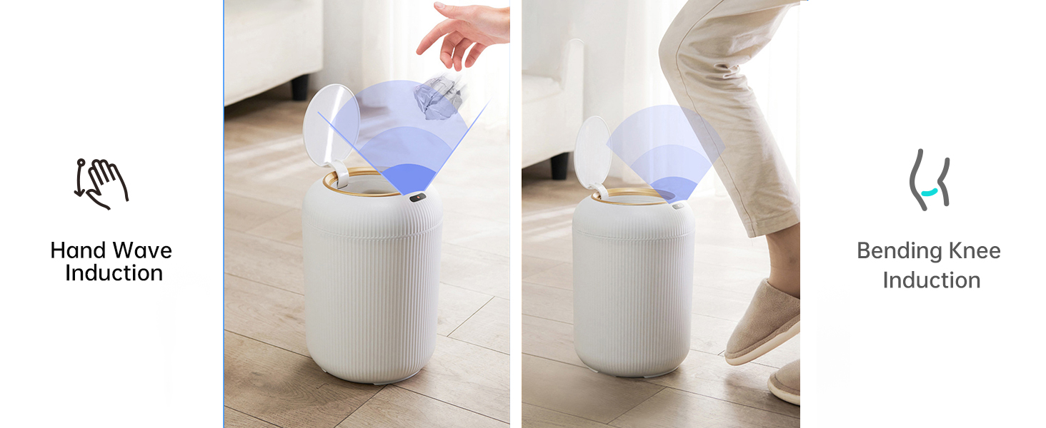 motion sensor trash can