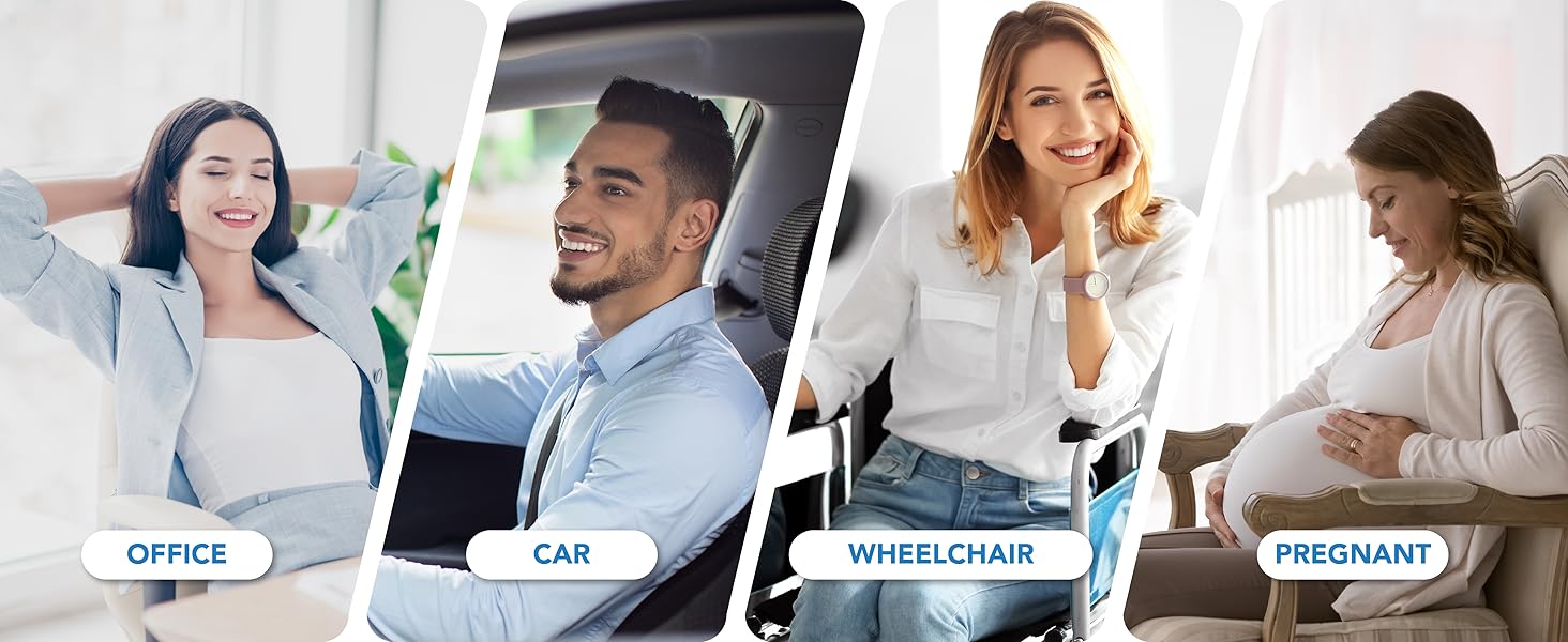 Car lumbar support is moderately sized, not too large or thick, fits 99% chairs 