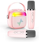 LENRUE Karaoke Machine for Kids, Birthday Gifts for Girls Boys Teens with Wireless Microphone, Co...