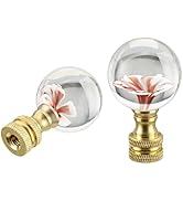 Aspen Creative 24035-32 Finial Lighting &amp; Lamp Accessory, 2 Pack, Pink Flower