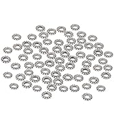 PH PandaHall 200pcs Large Hole Spacer Beads Tibetan Alloy Antique Silver Donut Rondelle Jewelry S...