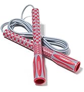 Skipping Jump Rope for Fitness Workout - Light Weight, Adjustable, Tangle Free, Excellent line co...
