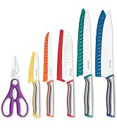 Hancorys Knife Set, 11 Pieces Kitchen Knife Set in High Carbon Stainless Steel, Chef Knives with ...