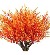 RECUTMS 8pcs Artificial Flowers Outdoor UV Resistant Outdoors Fake Plants Faux Plastic Flower in ...