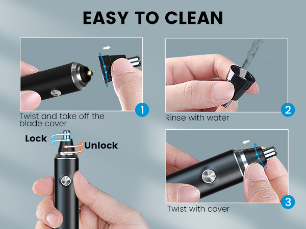 Ear and Nose Hair Trimmer for Men Women,Painless USB Rechargeable Electric Nose Hair Trimmer Clipper