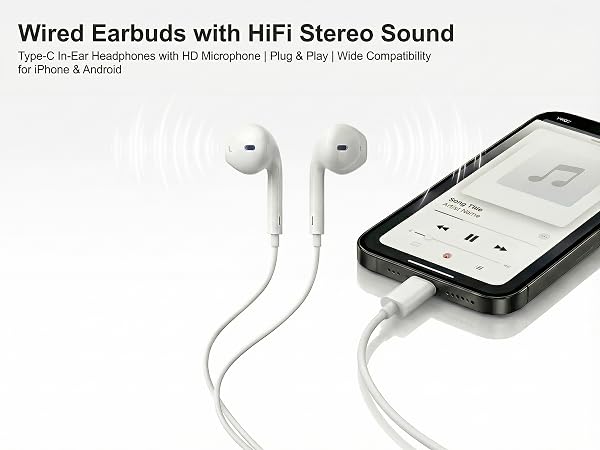 USB C Headphones for iPhone 17