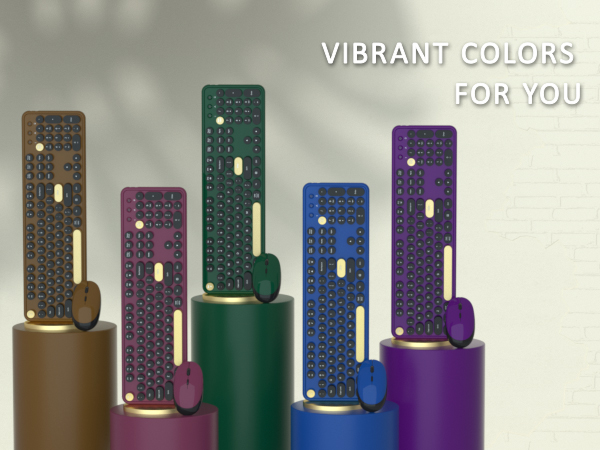 colorful keyboard and mouse wireless