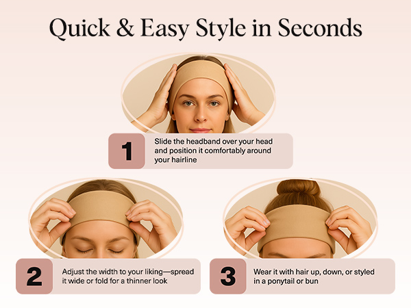 Kitsch Wide Headbands for Women for Workout, Yoga, Gym,Running, Exercise Stretchy Head Bands Sedona