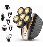 Head Shavers for Men Upgraded 5 in 1 Multifunctional Bald Head Shaver Grooming Kit Cordless Elect...