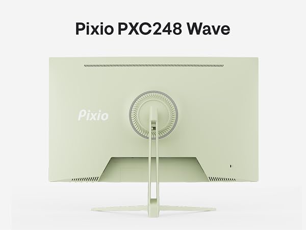 Pixio PXC248 Wave Mint Green 24 inch 200Hz Refresh Rate FHD 1080p Resolution 1500R Curve Fast VA Pan...