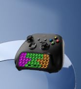 MoKo Green Backlight Keyboard for Xbox One Controller, Xbox Series X/S, Wireless Gaming Chatpad K...