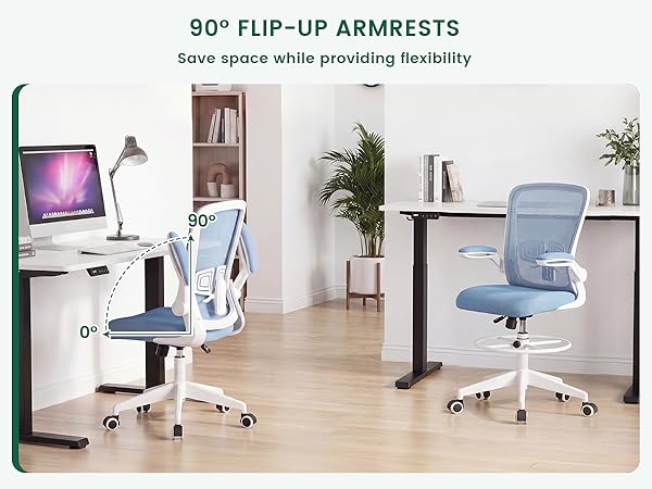 Flip-Up Armrests Chair