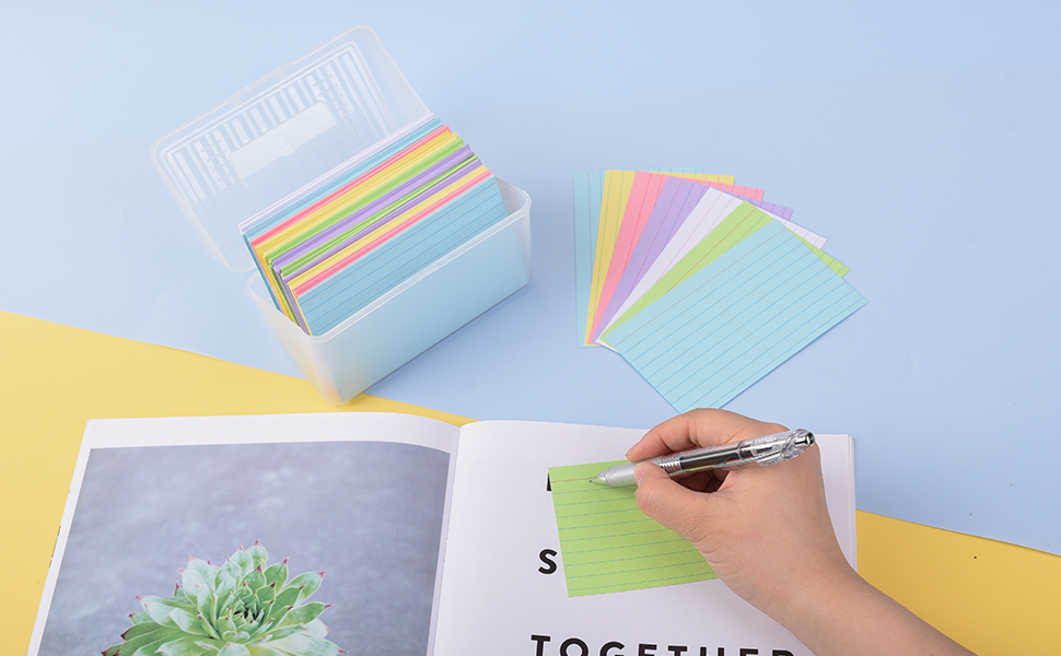 colored index cards