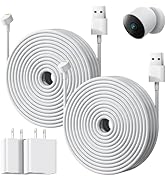 2 Pack 25ft/7.5m Power Cable Compatible with Google Nest Cam Battery (2nd Gen), Weatherproof Powe...