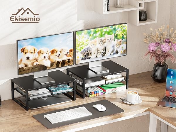 2-Tier Computer Monitor Stand Riser