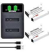 Batmax 2Pcs EN-EL12 Battery + Quick LED Dual Charger for ikon Coolpix A1000, B600, Coolpix AW130,...