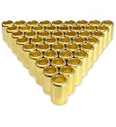 50PCS 7326 Hose Ferrules Brass Fitting, 0.593in ID x 1in Long Repair Ferrules for Air Hose, Torch...