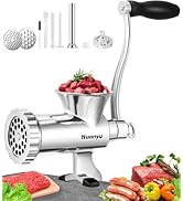 Huanyu Meat Grinder Manual Stainless Steel Meat Mincer Sausage Stuffer Filler Handheld Meat Gindi...