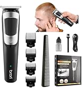 Professional Hair Trimmer for Men - Rechargeable Electric Hair Clipper Set for Home &amp; Salon Use, ...