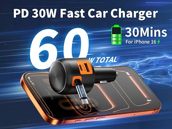 PD 30W Fast Car Charger