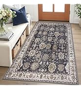 Lansny Distressed 3x5 Washable Entryway Rug, Small Area Rug for Office Bedroom Living Room, Soft ...
